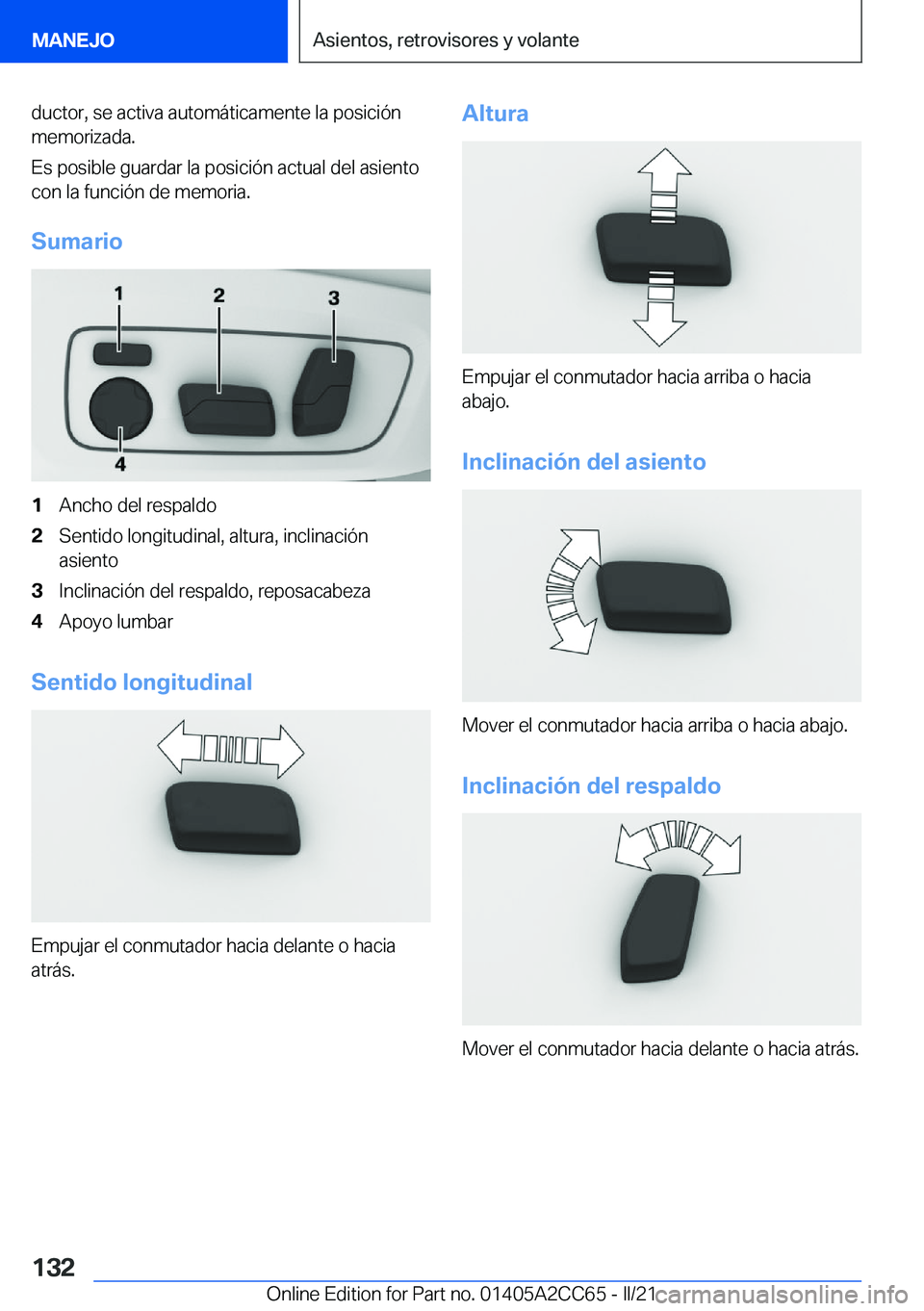 BMW 8 SERIES GRAN COUPE 2022  Manuales de Empleo (in Spanish) �d�u�c�t�o�r�,��s�e��a�c�t�i�v�a��a�u�t�o�m�