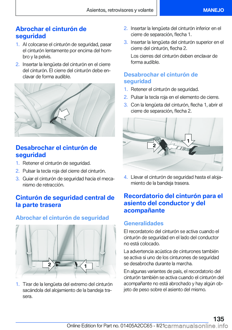 BMW 8 SERIES GRAN COUPE 2022  Manuales de Empleo (in Spanish) �A�b�r�o�c�h�a�r��e�l��c�i�n�t�u�r�