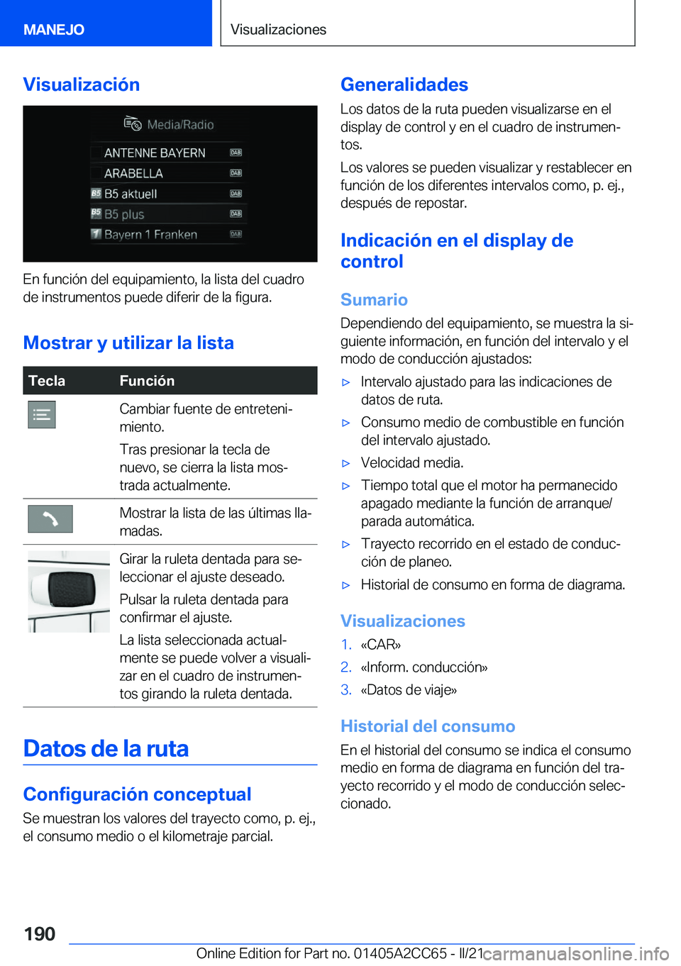 BMW 8 SERIES GRAN COUPE 2022  Manuales de Empleo (in Spanish) �V�i�s�u�a�l�i�z�a�c�i�