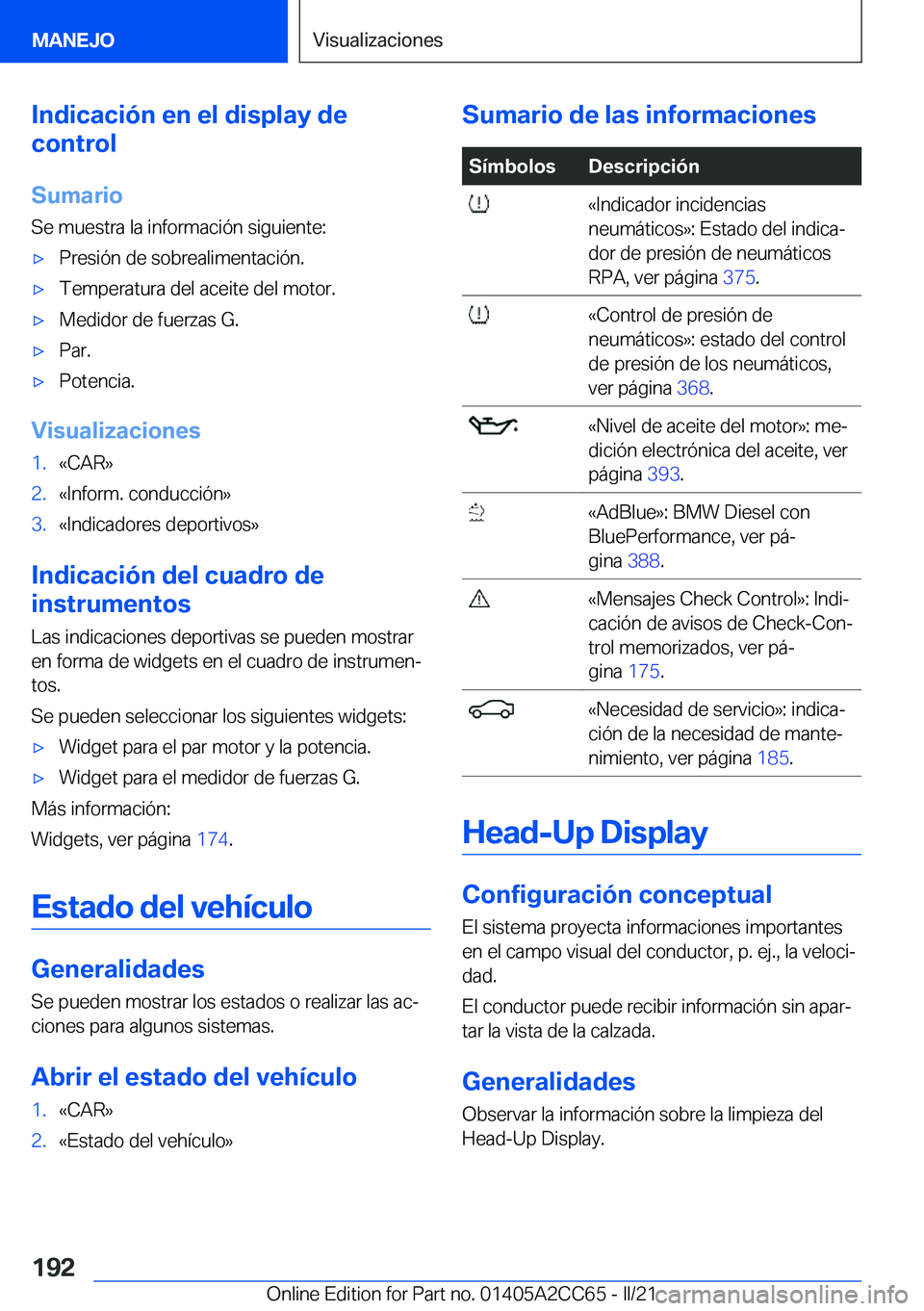 BMW 8 SERIES GRAN COUPE 2022  Manuales de Empleo (in Spanish) �I�n�d�i�c�a�c�i�