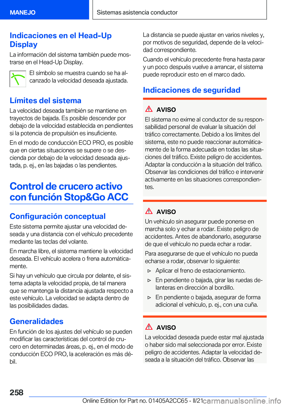 BMW 8 SERIES GRAN COUPE 2022  Manuales de Empleo (in Spanish) �I�n�d�i�c�a�c�i�o�n�e�s��e�n��e�l��H�e�a�d�-�U�p
�D�i�s�p�l�a�y
�L�a��i�n�f�o�r�m�a�c�i�