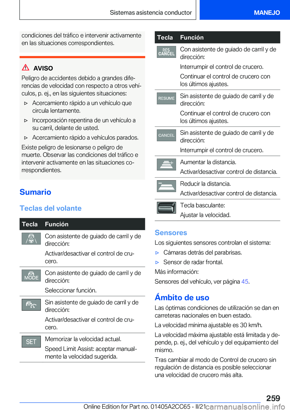 BMW 8 SERIES GRAN COUPE 2022  Manuales de Empleo (in Spanish) �c�o�n�d�i�c�i�o�n�e�s��d�e�l��t�r�