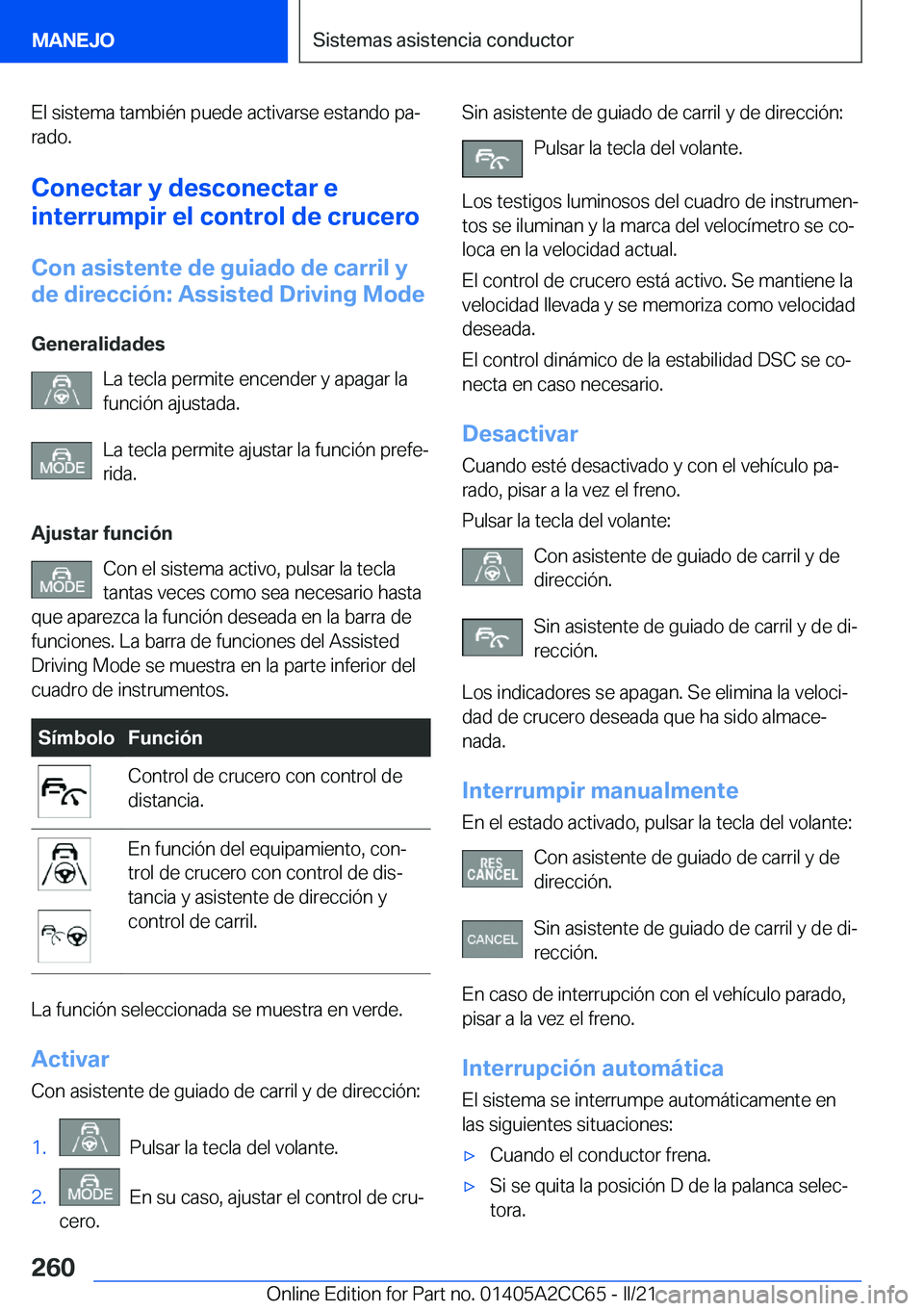 BMW 8 SERIES GRAN COUPE 2022  Manuales de Empleo (in Spanish) �E�l��s�i�s�t�e�m�a��t�a�m�b�i�