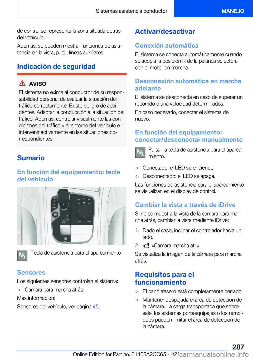 BMW 8 SERIES GRAN COUPE 2022  Manuales de Empleo (in Spanish) �d�e��c�o�n�t�r�o�l��s�e��r�e�p�r�e�s�e�n�t�a��l�a��z�o�n�a��s�i�t�u�a�d�a��d�e�t�r�