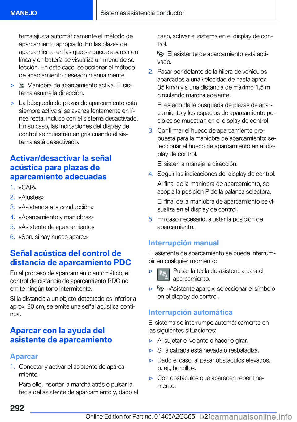 BMW 8 SERIES GRAN COUPE 2022  Manuales de Empleo (in Spanish) �t�e�m�a��a�j�u�s�t�a��a�u�t�o�m�