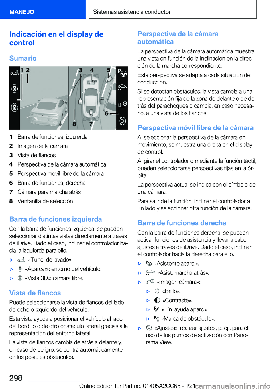BMW 8 SERIES GRAN COUPE 2022  Manuales de Empleo (in Spanish) �I�n�d�i�c�a�c�i�