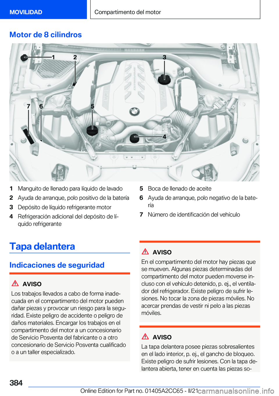 BMW 8 SERIES GRAN COUPE 2022  Manuales de Empleo (in Spanish) �M�o�t�o�r��d�e��8��c�i�l�i�n�d�r�o�s�1�M�a�n�g�u�i�t�o��d�e��l�l�e�n�a�d�o��p�a�r�a��l�