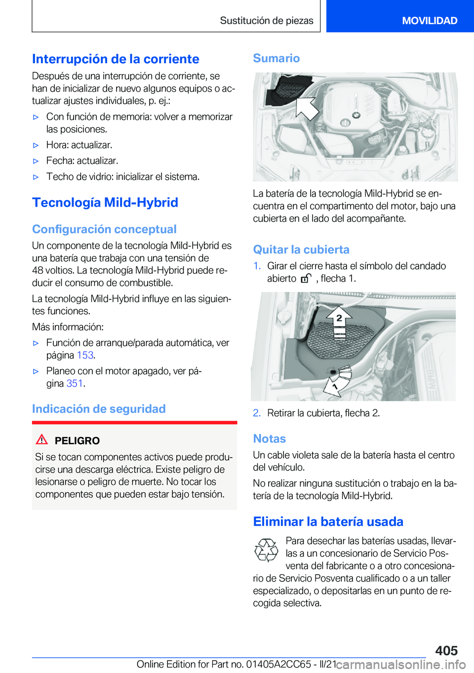 BMW 8 SERIES GRAN COUPE 2022  Manuales de Empleo (in Spanish) �I�n�t�e�r�r�u�p�c�i�