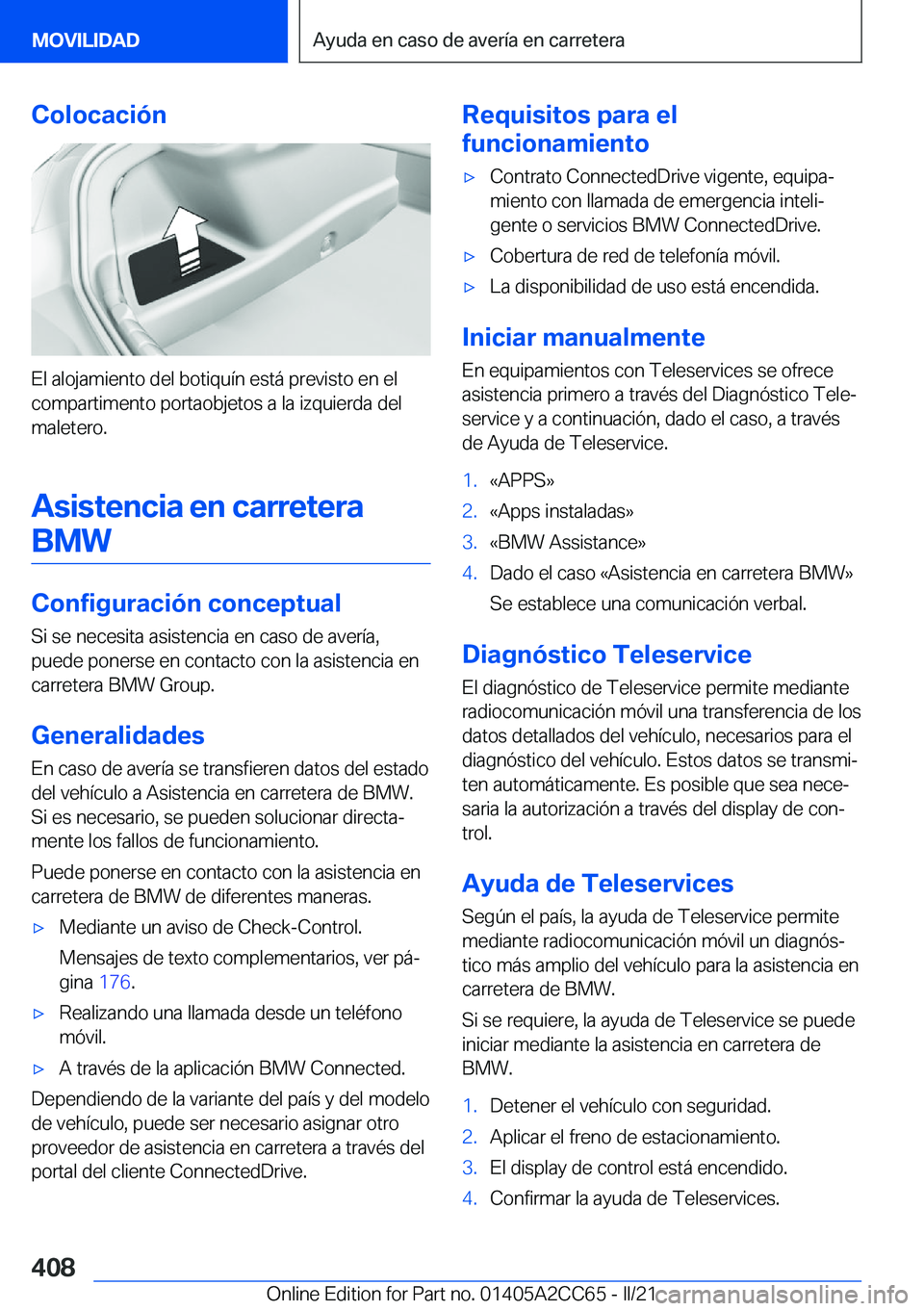 BMW 8 SERIES GRAN COUPE 2022  Manuales de Empleo (in Spanish) �C�o�l�o�c�a�c�i�