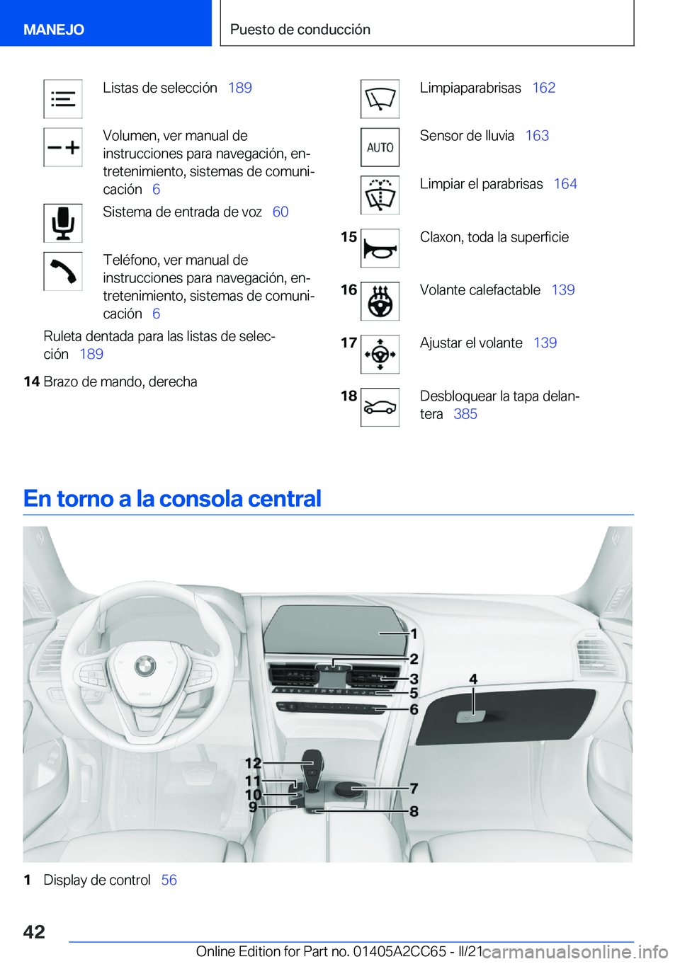 BMW 8 SERIES GRAN COUPE 2022  Manuales de Empleo (in Spanish) �L�i�s�t�a�s��d�e��s�e�l�e�c�c�i�
