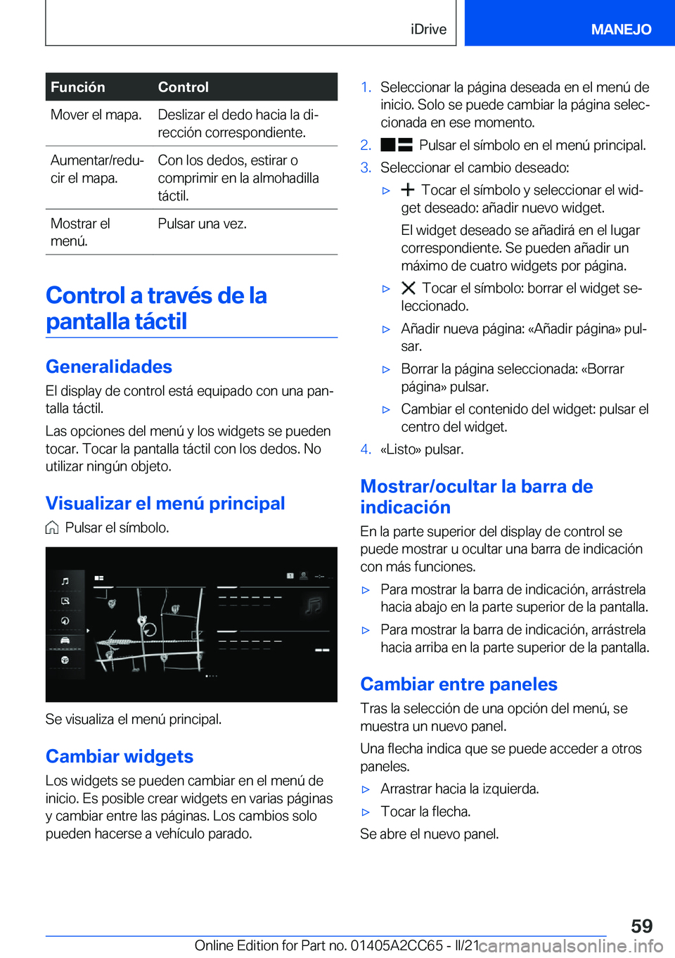 BMW 8 SERIES GRAN COUPE 2022  Manuales de Empleo (in Spanish) �F�u�n�c�i�