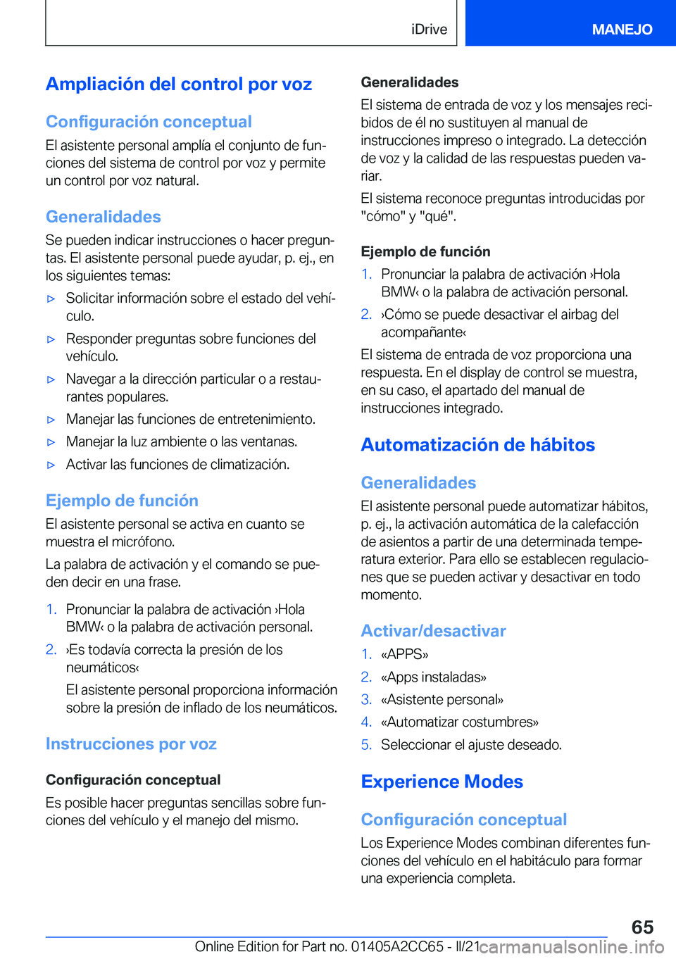 BMW 8 SERIES GRAN COUPE 2022  Manuales de Empleo (in Spanish) �A�m�p�l�i�a�c�i�