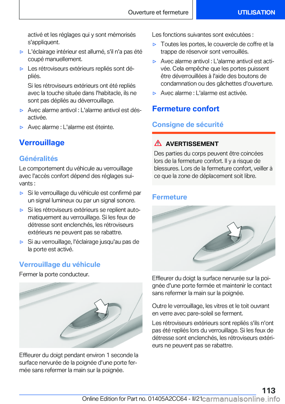 BMW 8 SERIES GRAN COUPE 2022  Notices Demploi (in French) �a�c�t�i�v�é��e�t��l�e�s��r�é�g�l�a�g�e�s��q�u�i��y��s�o�n�t��m�é�m�o�r�i�s�é�s�s�'�a�p�p�l�i�q�u�e�n�t�.'x�L�'�é�c�l�a�i�r�a�g�e��i�n�t�é�r�i�e�u�r��e�s�t��a�l�l�u�m�é�,�