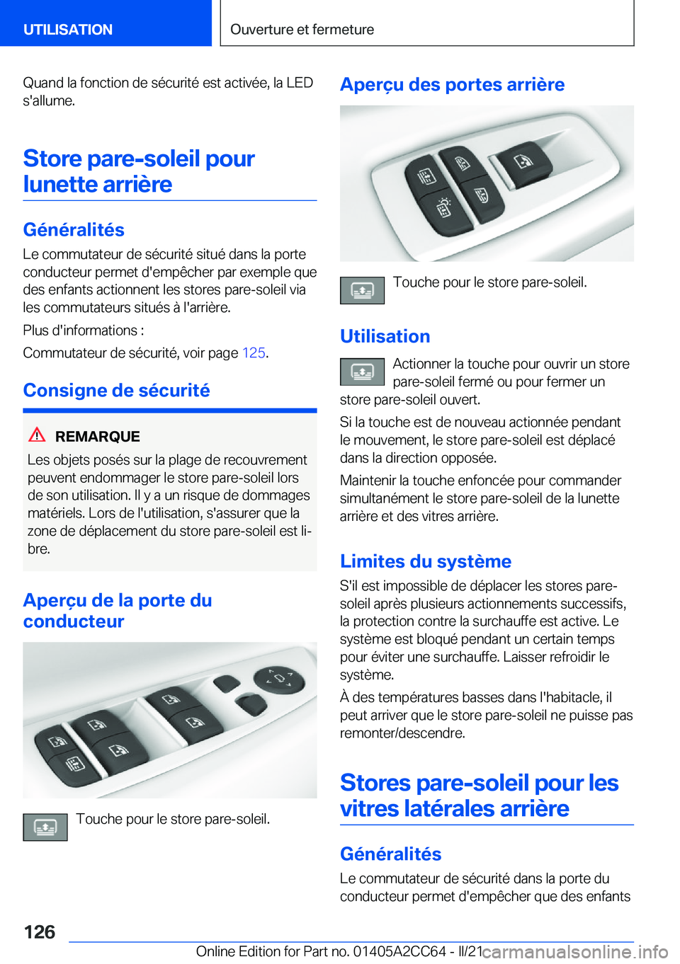 BMW 8 SERIES GRAN COUPE 2022  Notices Demploi (in French) �Q�u�a�n�d��l�a��f�o�n�c�t�i�o�n��d�e��s�é�c�u�r�i�t�é��e�s�t��a�c�t�i�v�é�e�,��l�a��L�E�D
�s�'�a�l�l�u�m�e�.
�S�t�o�r�e��p�a�r�e�-�s�o�l�e�i�l��p�o�u�r�l�u�n�e�t�t�e��a�r�r�i�è�r�e