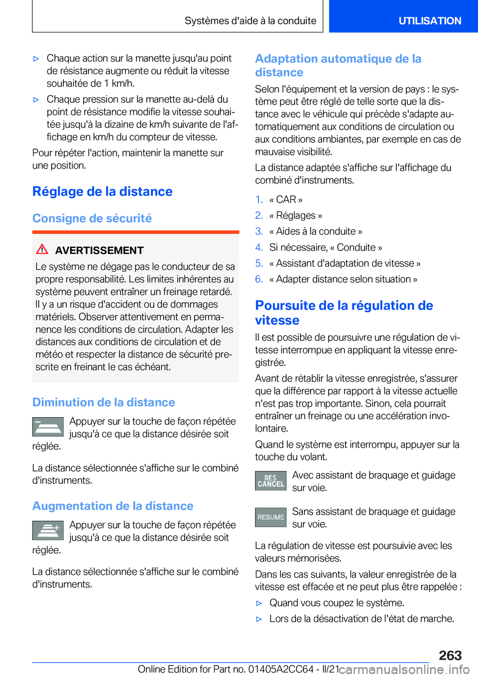 BMW 8 SERIES GRAN COUPE 2022  Notices Demploi (in French) 'x�C�h�a�q�u�e��a�c�t�i�o�n��s�u�r��l�a��m�a�n�e�t�t�e��j�u�s�q�u�'�a�u��p�o�i�n�t�d�e��r�é�s�i�s�t�a�n�c�e��a�u�g�m�e�n�t�e��o�u��r�é�d�u�i�t��l�a��v�i�t�e�s�s�e�s�o�u�h�a�i�t�