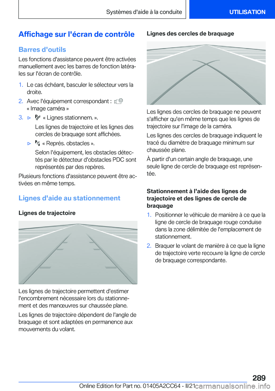 BMW 8 SERIES GRAN COUPE 2022  Notices Demploi (in French) �A�f�f�i�c�h�a�g�e��s�u�r��l�'�é�c�r�a�n��d�e��c�o�n�t�r�
