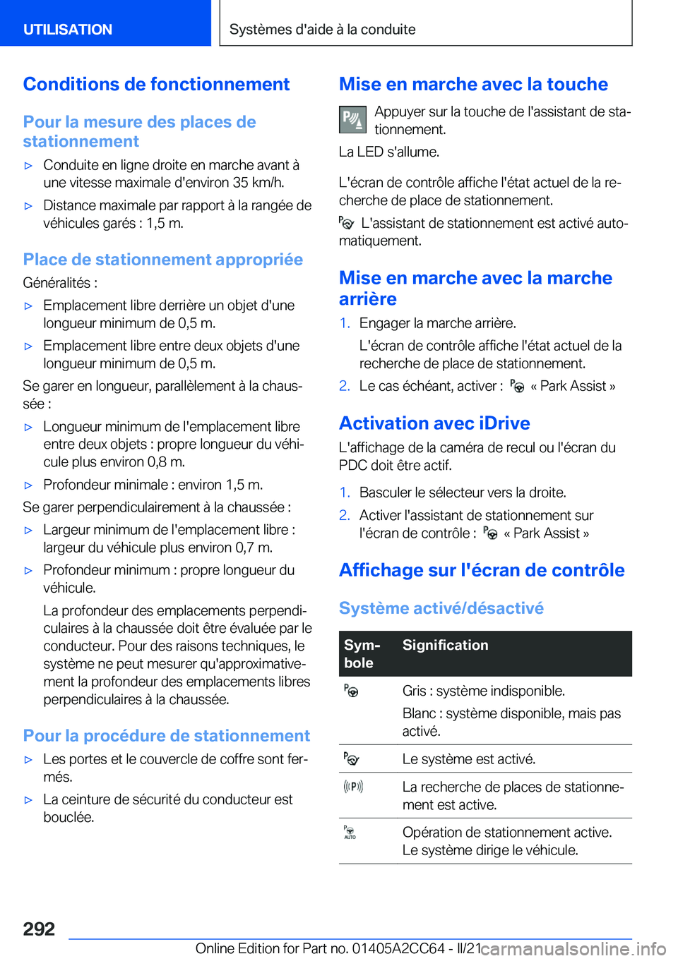 BMW 8 SERIES GRAN COUPE 2022  Notices Demploi (in French) �C�o�n�d�i�t�i�o�n�s��d�e��f�o�n�c�t�i�o�n�n�e�m�e�n�t�P�o�u�r��l�a��m�e�s�u�r�e��d�e�s��p�l�a�c�e�s��d�e
�s�t�a�t�i�o�n�n�e�m�e�n�t'x�C�o�n�d�u�i�t�e��e�n��l�i�g�n�e��d�r�o�i�t�e��e�n�