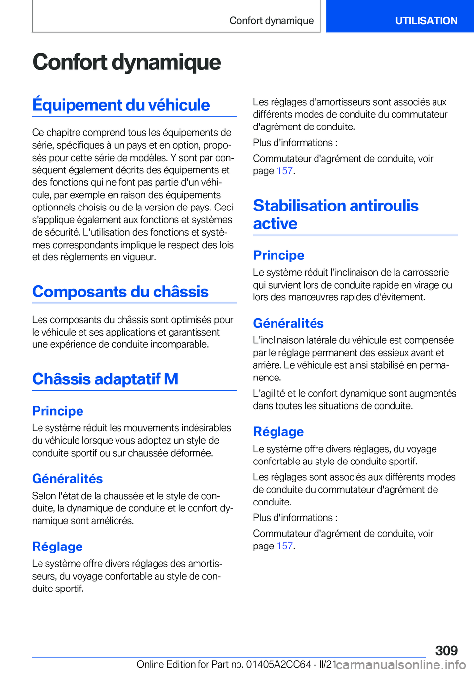 BMW 8 SERIES GRAN COUPE 2022  Notices Demploi (in French) �C�o�n�f�o�r�t��d�y�n�a�m�i�q�u�e�