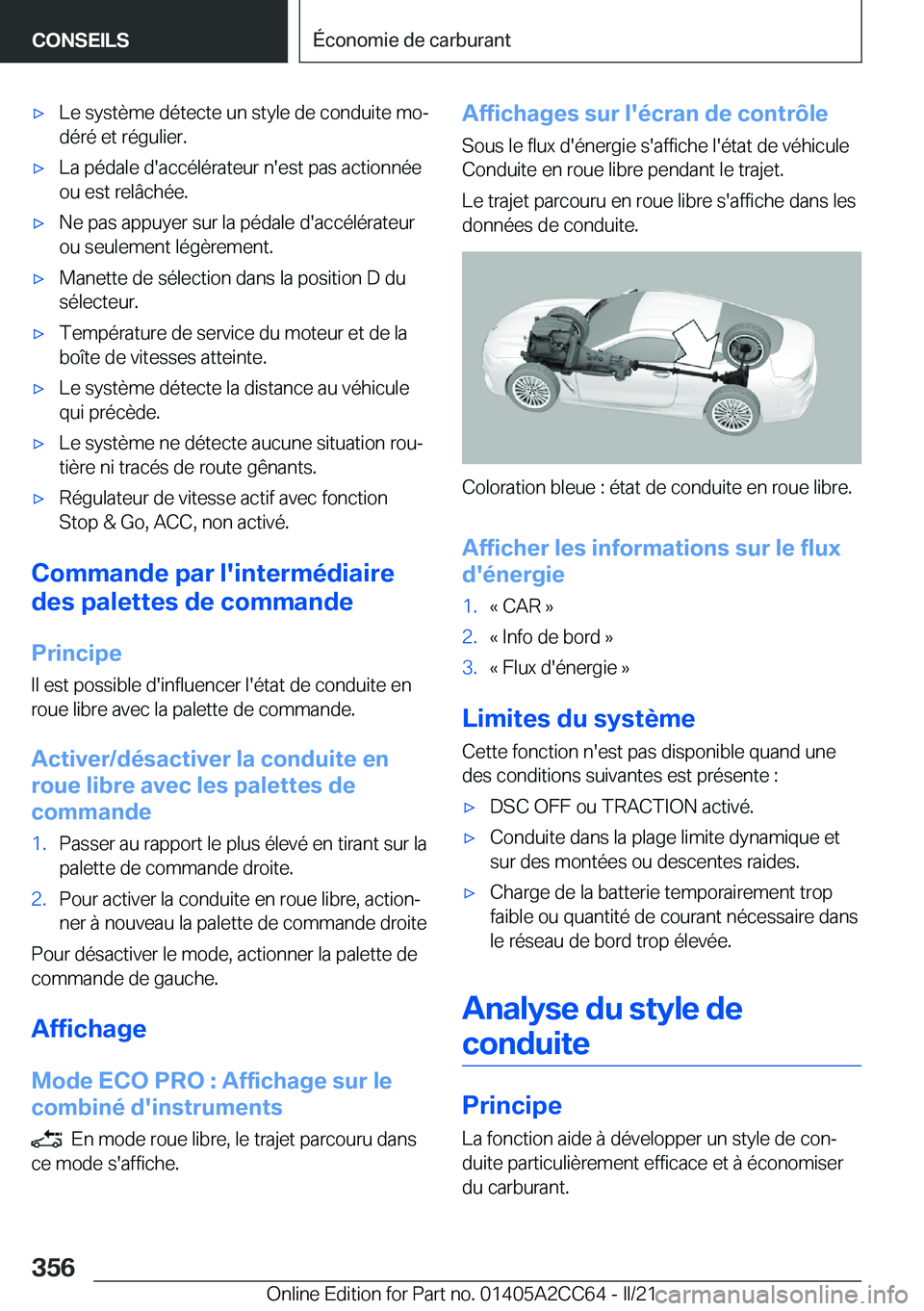 BMW 8 SERIES GRAN COUPE 2022  Notices Demploi (in French) 'x�L�e��s�y�s�t�è�m�e��d�é�t�e�c�t�e��u�n��s�t�y�l�e��d�e��c�o�n�d�u�i�t�e��m�oj
�d�é�r�é��e�t��r�é�g�u�l�i�e�r�.'x�L�a��p�é�d�a�l�e��d�'�a�c�c�é�l�é�r�a�t�e�u�r��n�&#
