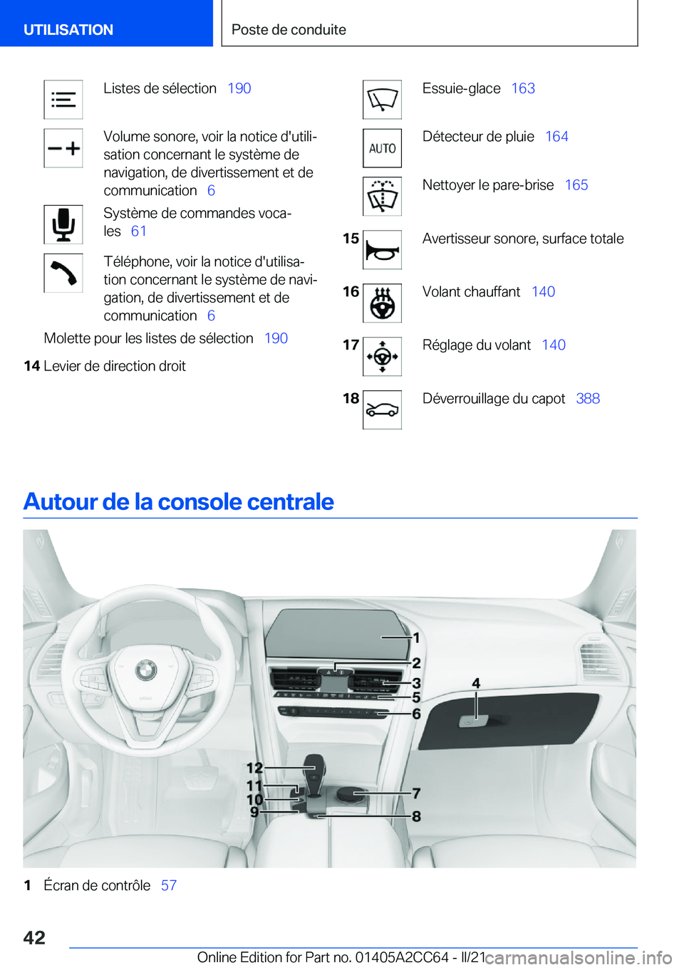 BMW 8 SERIES GRAN COUPE 2022  Notices Demploi (in French) �L�i�s�t�e�s��d�e��s�é�l�e�c�t�i�o�n\_�1�9�0�V�o�l�u�m�e��s�o�n�o�r�e�,��v�o�i�r��l�a��n�o�t�i�c�e��d�'�u�t�i�l�ij
�s�a�t�i�o�n��c�o�n�c�e�r�n�a�n�t��l�e��s�y�s�t�è�m�e��d�e
�n�a�v