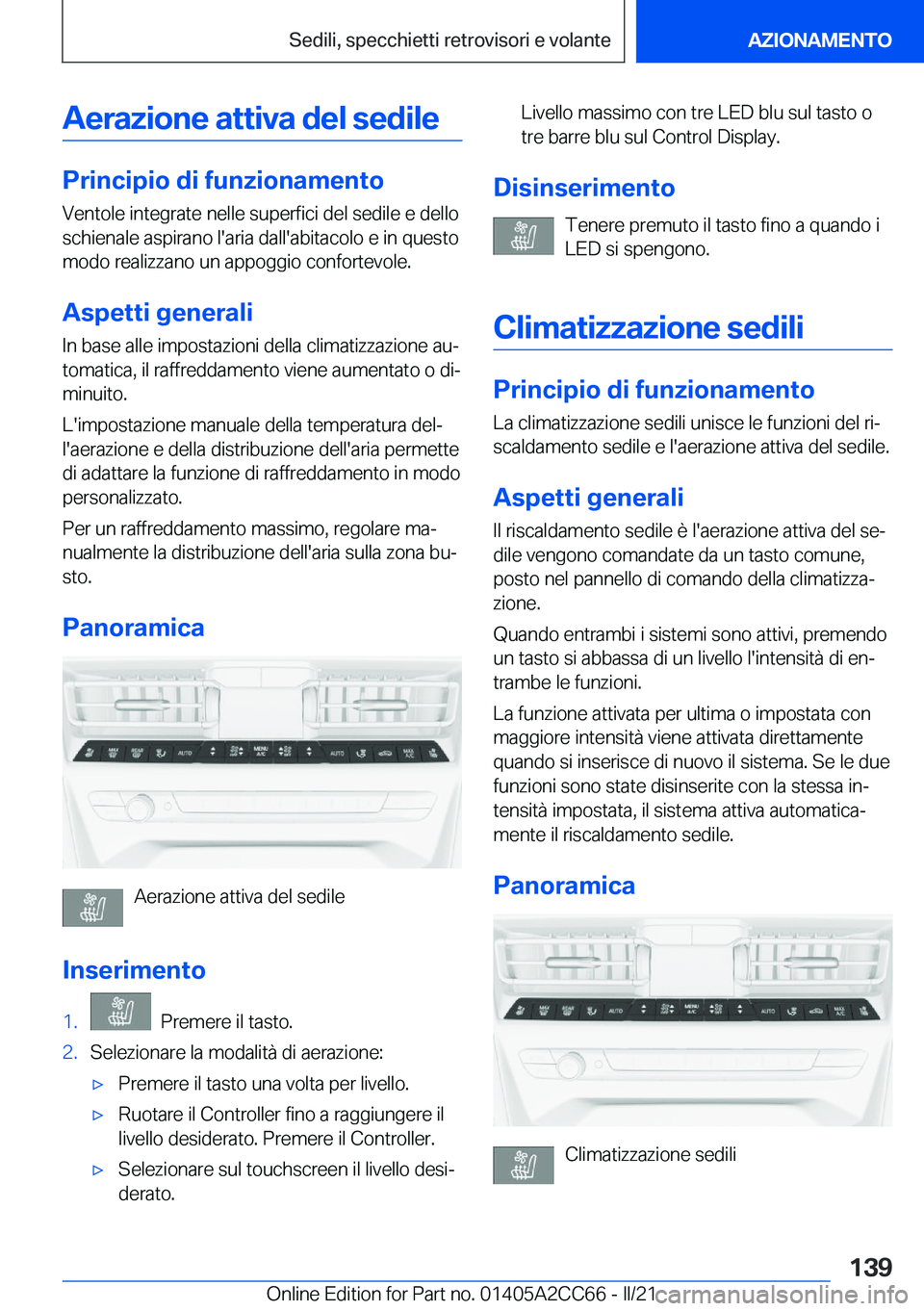 BMW 8 SERIES GRAN COUPE 2022  Libretti Di Uso E manutenzione (in Italian) �A�e�r�a�z�i�o�n�e��a�t�t�i�v�a��d�e�l��s�e�d�i�l�e
�P�r�i�n�c�i�p�i�o��d�i��f�u�n�z�i�o�n�a�m�e�n�t�o
�V�e�n�t�o�l�e��i�n�t�e�g�r�a�t�e��n�e�l�l�e��s�u�p�e�r�f�i�c�i��d�e�l��s�e�d�i�l�e��e