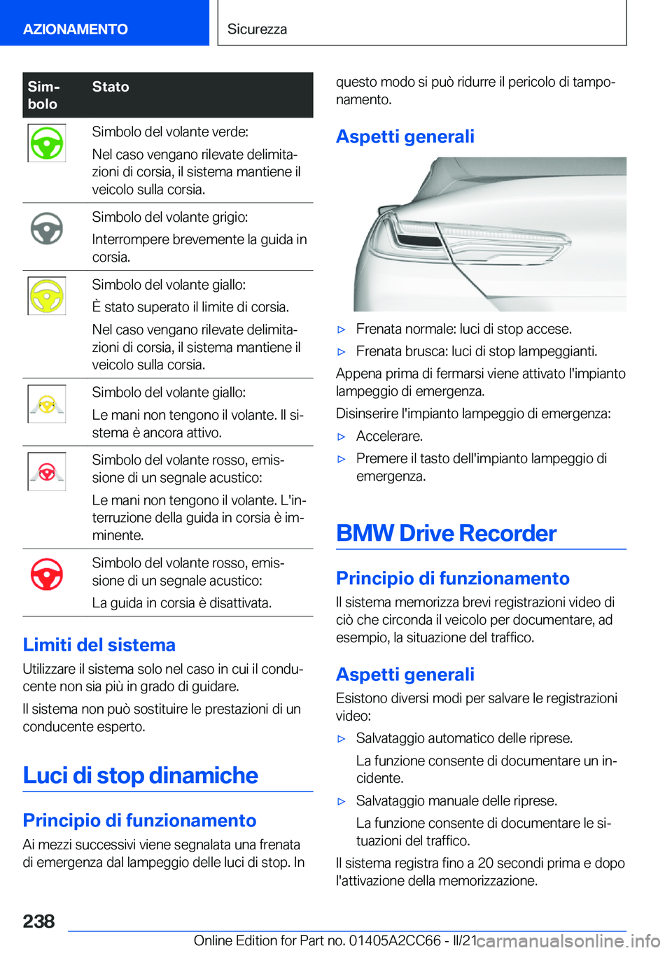 BMW 8 SERIES GRAN COUPE 2022  Libretti Di Uso E manutenzione (in Italian) �S�i�mj
�b�o�l�o�S�t�a�t�o�S�i�m�b�o�l�o��d�e�l��v�o�l�a�n�t�e��v�e�r�d�e�:
�N�e�l��c�a�s�o��v�e�n�g�a�n�o��r�i�l�e�v�a�t�e��d�e�l�i�m�i�t�aª �z�i�o�n�i��d�i��c�o�r�s�i�a�,��i�l��s�i�s�t