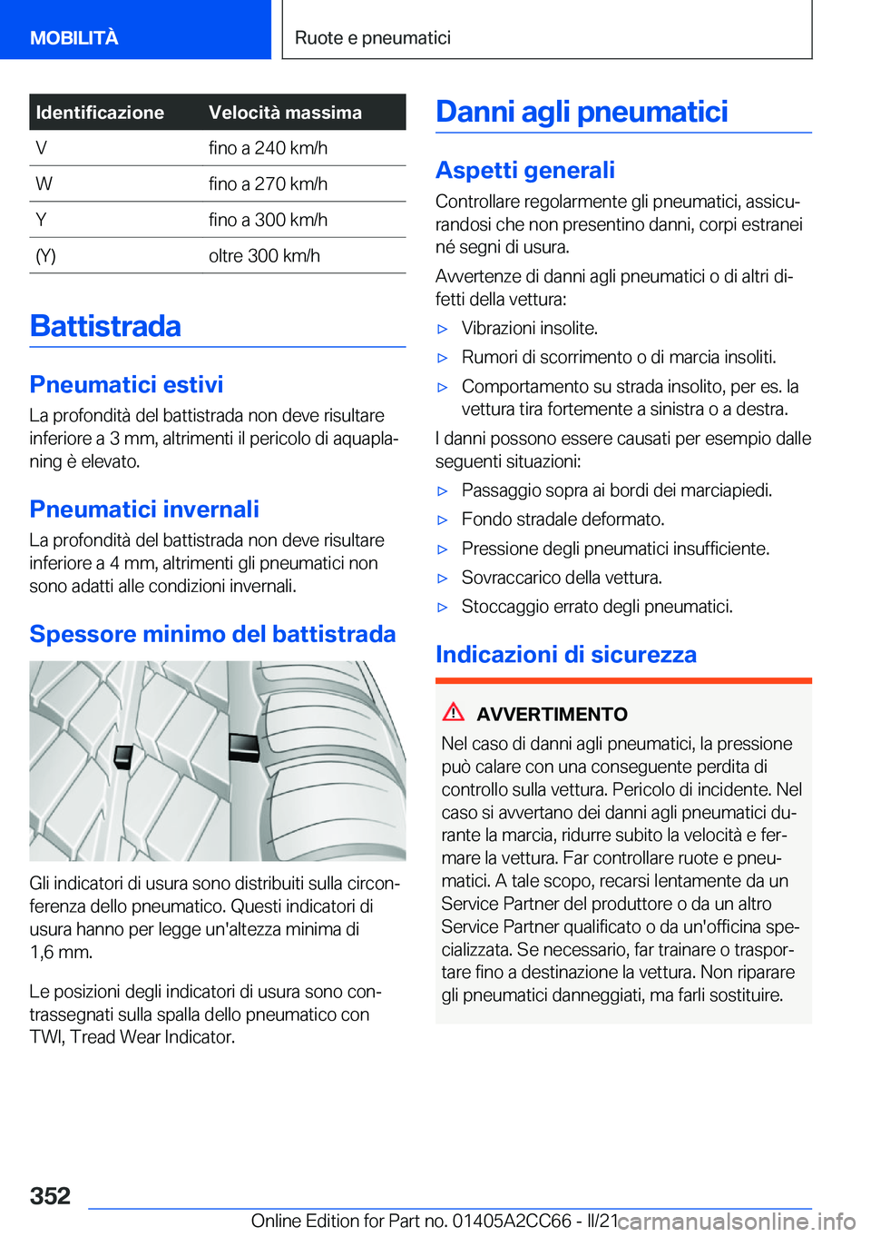 BMW 8 SERIES GRAN COUPE 2022  Libretti Di Uso E manutenzione (in Italian) �I�d�e�n�t�i�f�i�c�a�z�i�o�n�e�V�e�l�o�c�i�t�