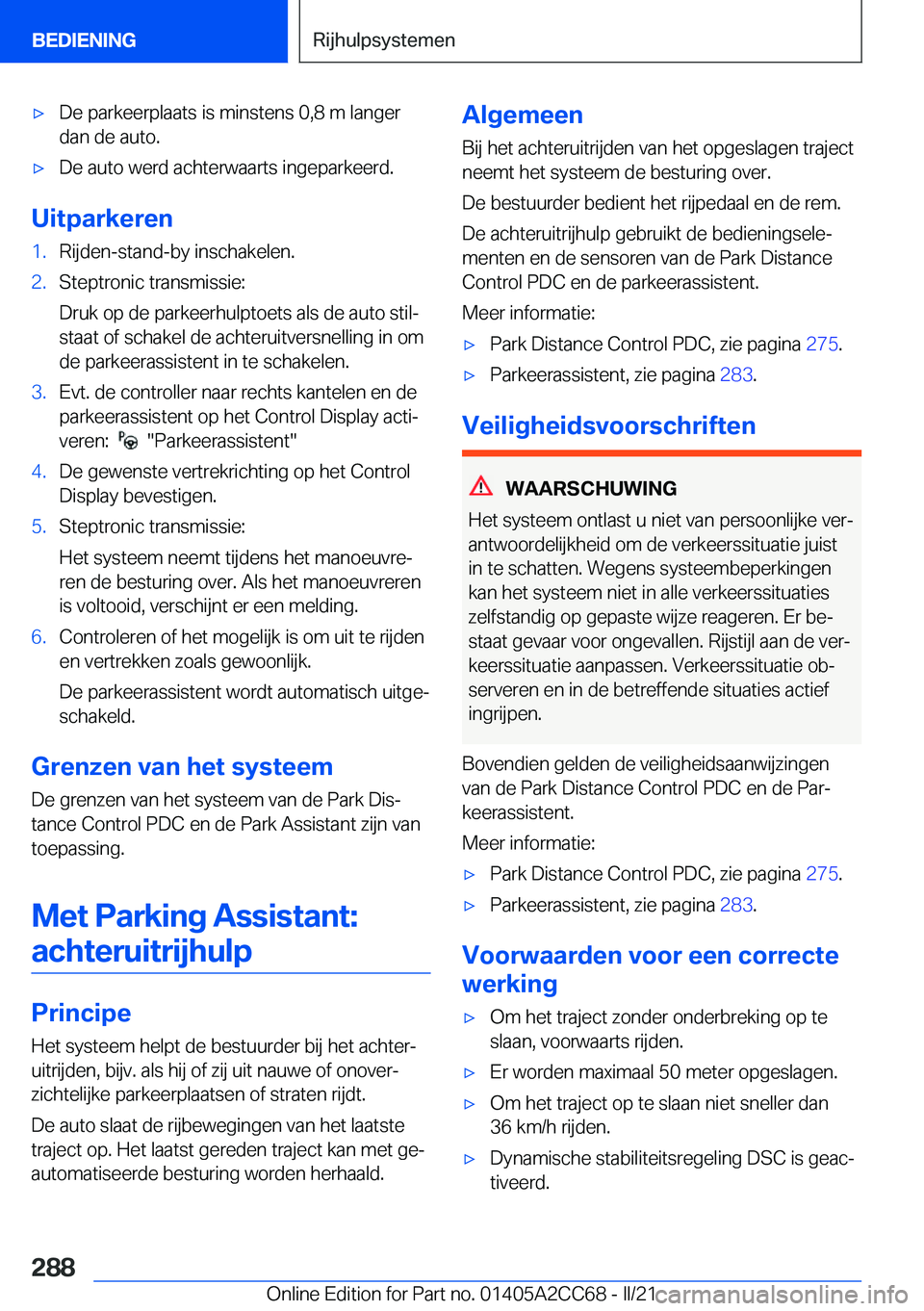 BMW 8 SERIES GRAN COUPE 2022  Instructieboekjes (in Dutch) 'x�D�e��p�a�r�k�e�e�r�p�l�a�a�t�s��i�s��m�i�n�s�t�e�n�s��0�,�8��m��l�a�n�g�e�r
�d�a�n��d�e��a�u�t�o�.'x�D�e��a�u�t�o��w�e�r�d��a�c�h�t�e�r�w�a�a�r�t�s��i�n�g�e�p�a�r�k�e�e�r�d�.
�U