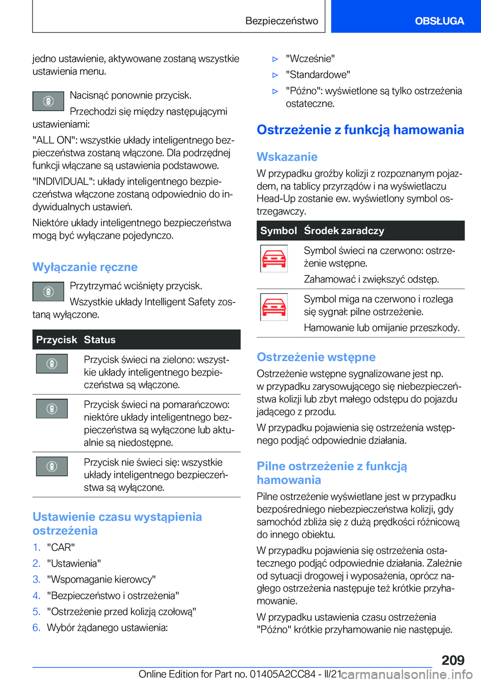 BMW 8 SERIES GRAN COUPE 2022  Instrukcja obsługi (in Polish) �j�e�d�n�o��u�s�t�a�w�i�e�n�i�e�,��a�k�t�y�w�o�w�a�n�e��z�o�s�t�a�n�