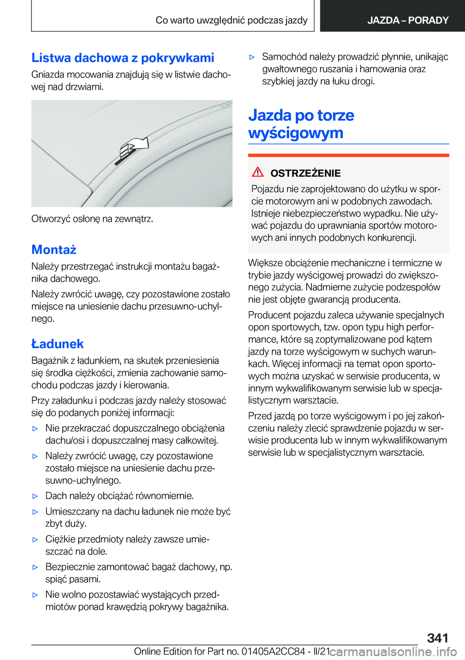 BMW 8 SERIES GRAN COUPE 2022  Instrukcja obsługi (in Polish) �L�i�s�t�w�a��d�a�c�h�o�w�a��z��p�o�k�r�y�w�k�a�m�i
�G�n�i�a�z�d�a��m�o�c�o�w�a�n�i�a��z�n�a�j�d�u�j�