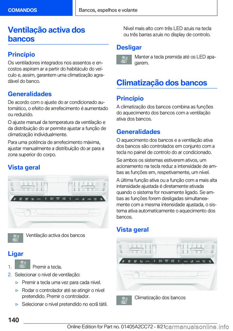 BMW 8 SERIES GRAN COUPE 2022  Manual do condutor (in Portuguese) �V�e�n�t�i�l�a�
