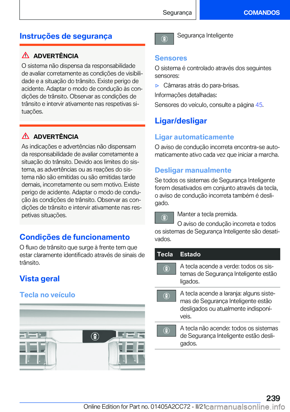 BMW 8 SERIES GRAN COUPE 2022  Manual do condutor (in Portuguese) �I�n�s�t�r�u�