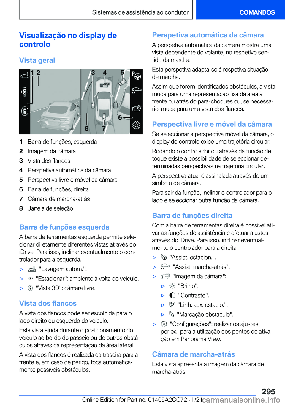BMW 8 SERIES GRAN COUPE 2022  Manual do condutor (in Portuguese) �V�i�s�u�a�l�i�z�a�