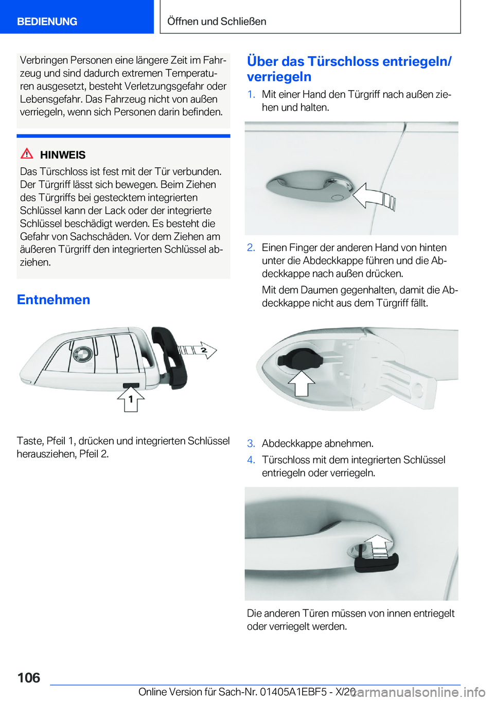 BMW 8 SERIES GRAN COUPE 2021  Betriebsanleitungen (in German) �V�e�r�b�r�i�n�g�e�n��P�e�r�s�o�n�e�n��e�i�n�e��l�