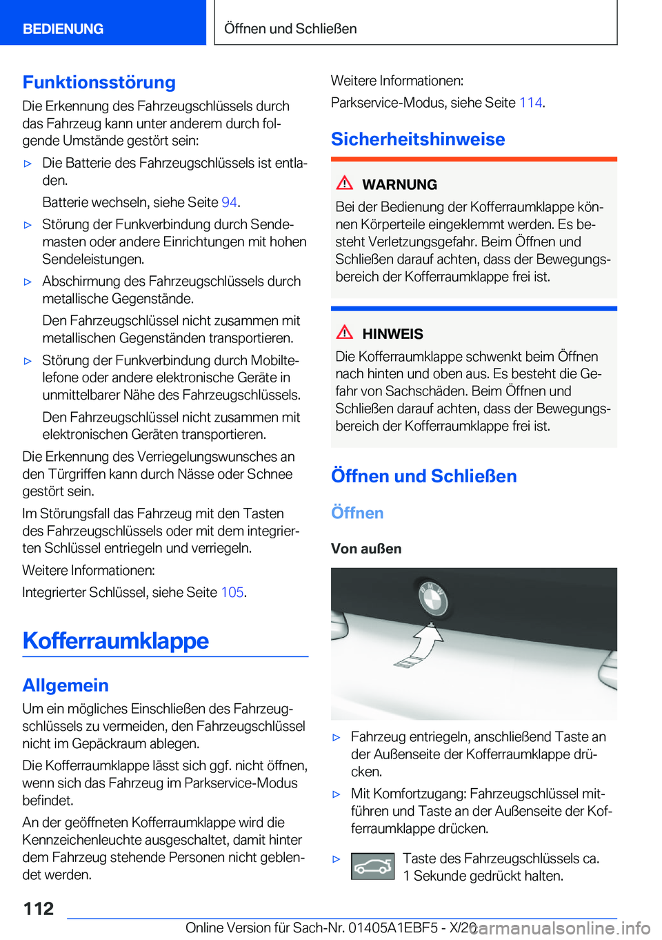 BMW 8 SERIES GRAN COUPE 2021  Betriebsanleitungen (in German) �F�u�n�k�t�i�o�n�s�s�t�