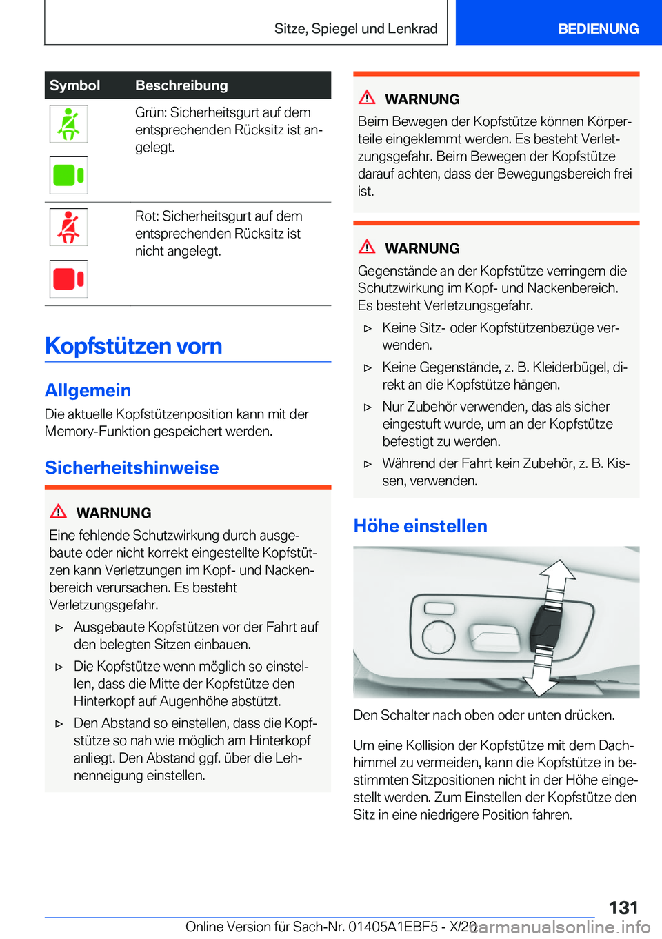 BMW 8 SERIES GRAN COUPE 2021  Betriebsanleitungen (in German) �S�y�m�b�o�l�B�e�s�c�h�r�e�i�b�u�n�g�G�r�