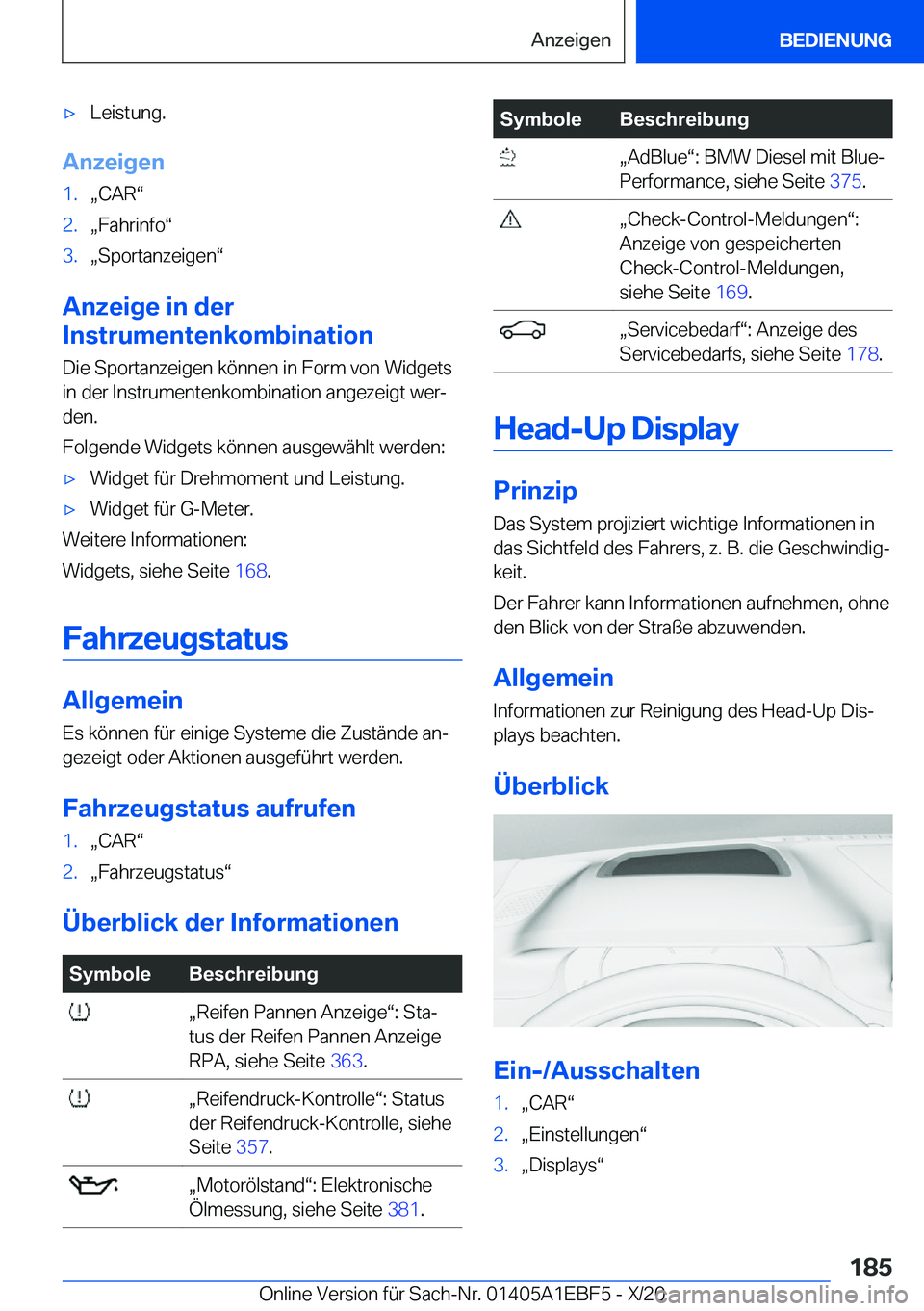 BMW 8 SERIES GRAN COUPE 2021  Betriebsanleitungen (in German) x�L�e�i�s�t�u�n�g�.
�A�n�z�e�i�g�e�n
�1�.x�C�A�Rv�2�.x�F�a�h�r�i�n�f�ov�3�.x�S�p�o�r�t�a�n�z�e�i�g�e�nv
�A�n�z�e�i�g�e��i�n��d�e�r
�I�n�s�t�r�u�m�e�n�t�e�n�k�o�m�b�i�n�a�t�i�o�n
�D�i�e��S�p�