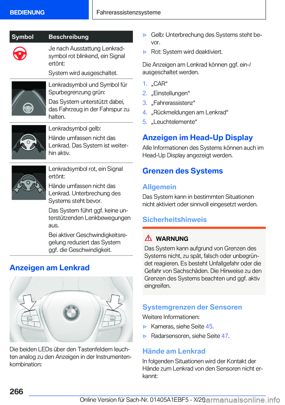 BMW 8 SERIES GRAN COUPE 2021  Betriebsanleitungen (in German) �S�y�m�b�o�l�B�e�s�c�h�r�e�i�b�u�n�g�J�e��n�a�c�h��A�u�s�s�t�a�t�t�u�n�g��L�e�n�k�r�a�dj
�s�y�m�b�o�l��r�o�t��b�l�i�n�k�e�n�d�,��e�i�n��S�i�g�n�a�l
�e�r�t�