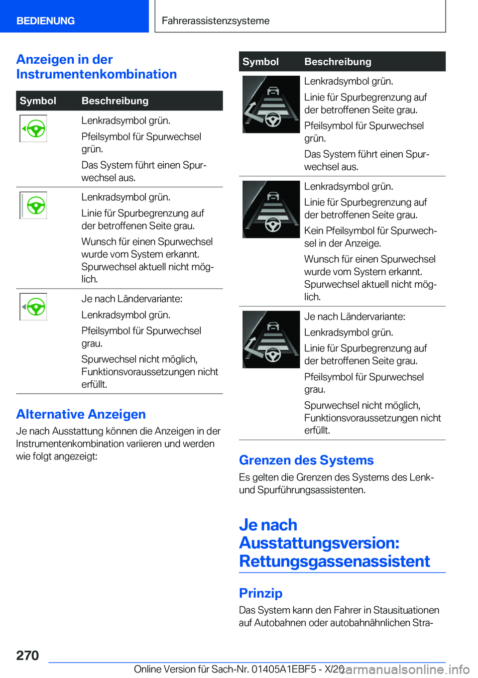 BMW 8 SERIES GRAN COUPE 2021  Betriebsanleitungen (in German) �A�n�z�e�i�g�e�n��i�n��d�e�r
�I�n�s�t�r�u�m�e�n�t�e�n�k�o�m�b�i�n�a�t�i�o�n�S�y�m�b�o�l�B�e�s�c�h�r�e�i�b�u�n�g�L�e�n�k�r�a�d�s�y�m�b�o�l��g�r�