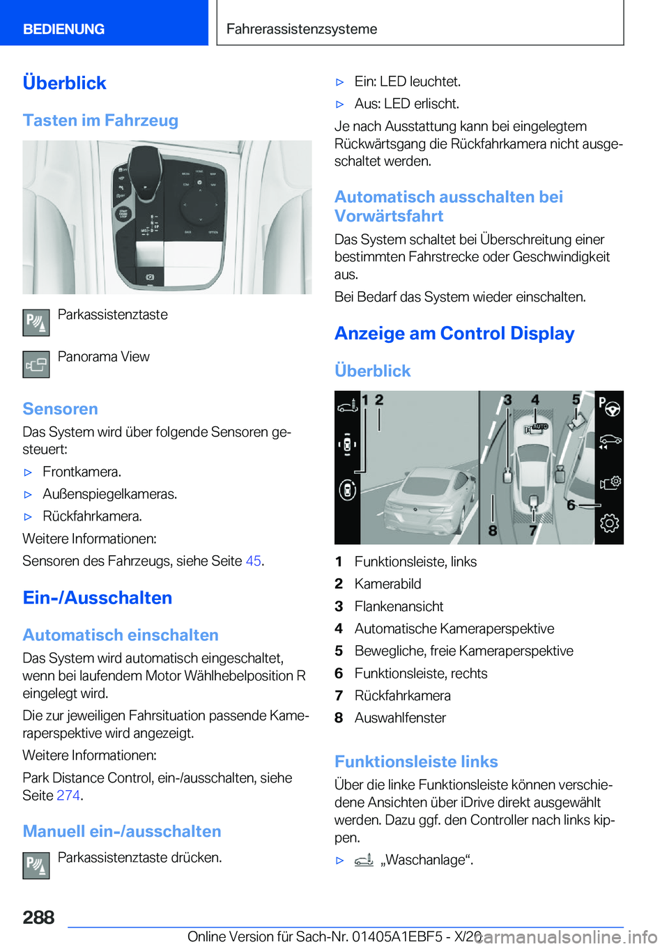 BMW 8 SERIES GRAN COUPE 2021  Betriebsanleitungen (in German) �