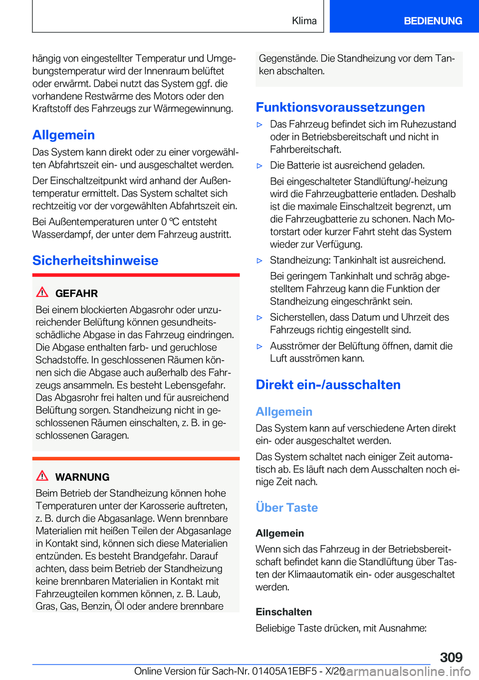 BMW 8 SERIES GRAN COUPE 2021  Betriebsanleitungen (in German) �h�