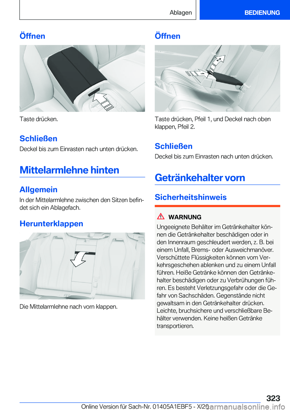 BMW 8 SERIES GRAN COUPE 2021  Betriebsanleitungen (in German) �