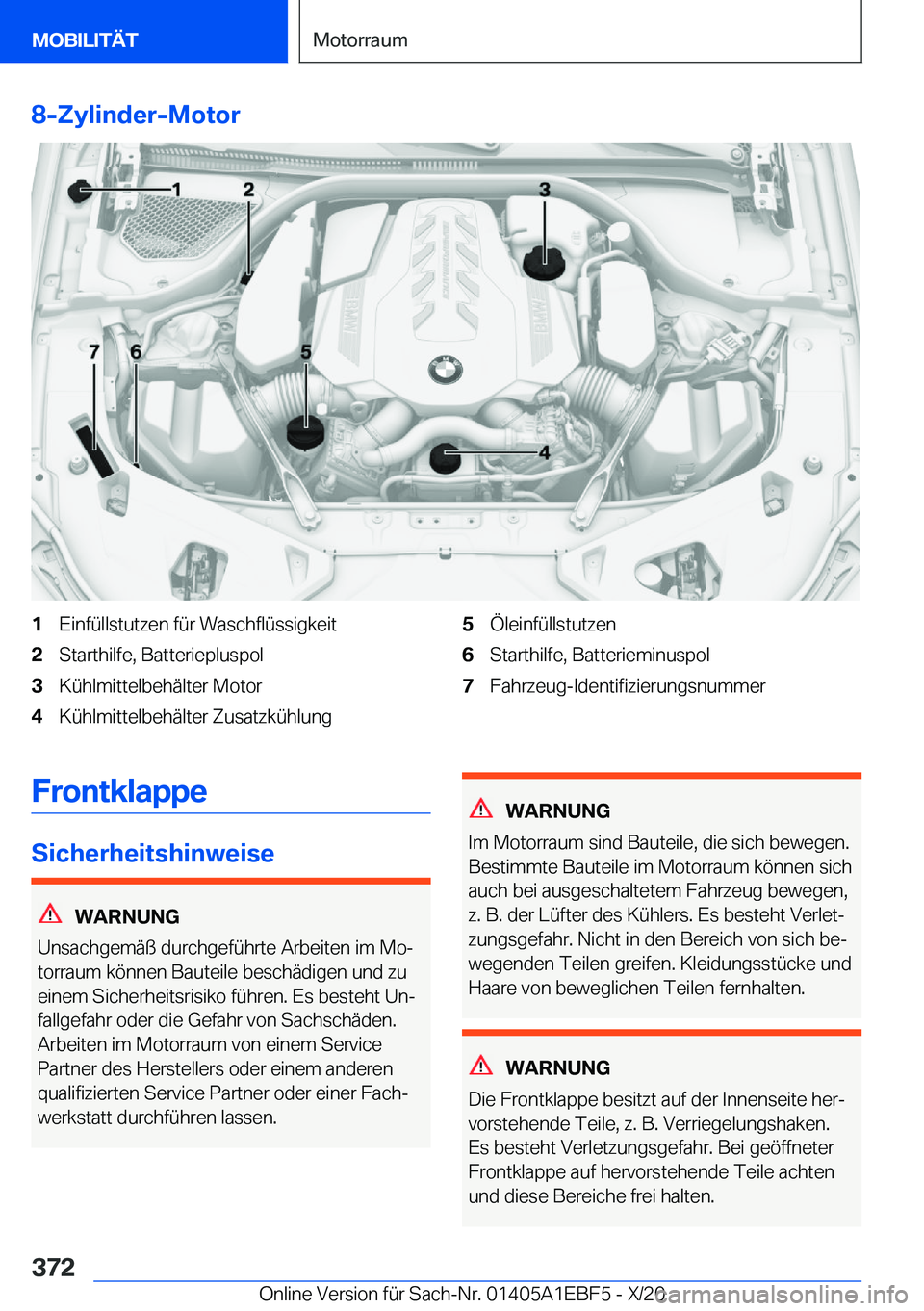 BMW 8 SERIES GRAN COUPE 2021  Betriebsanleitungen (in German) �8�-�Z�y�l�i�n�d�e�r�-�M�o�t�o�r�1�E�i�n�f�