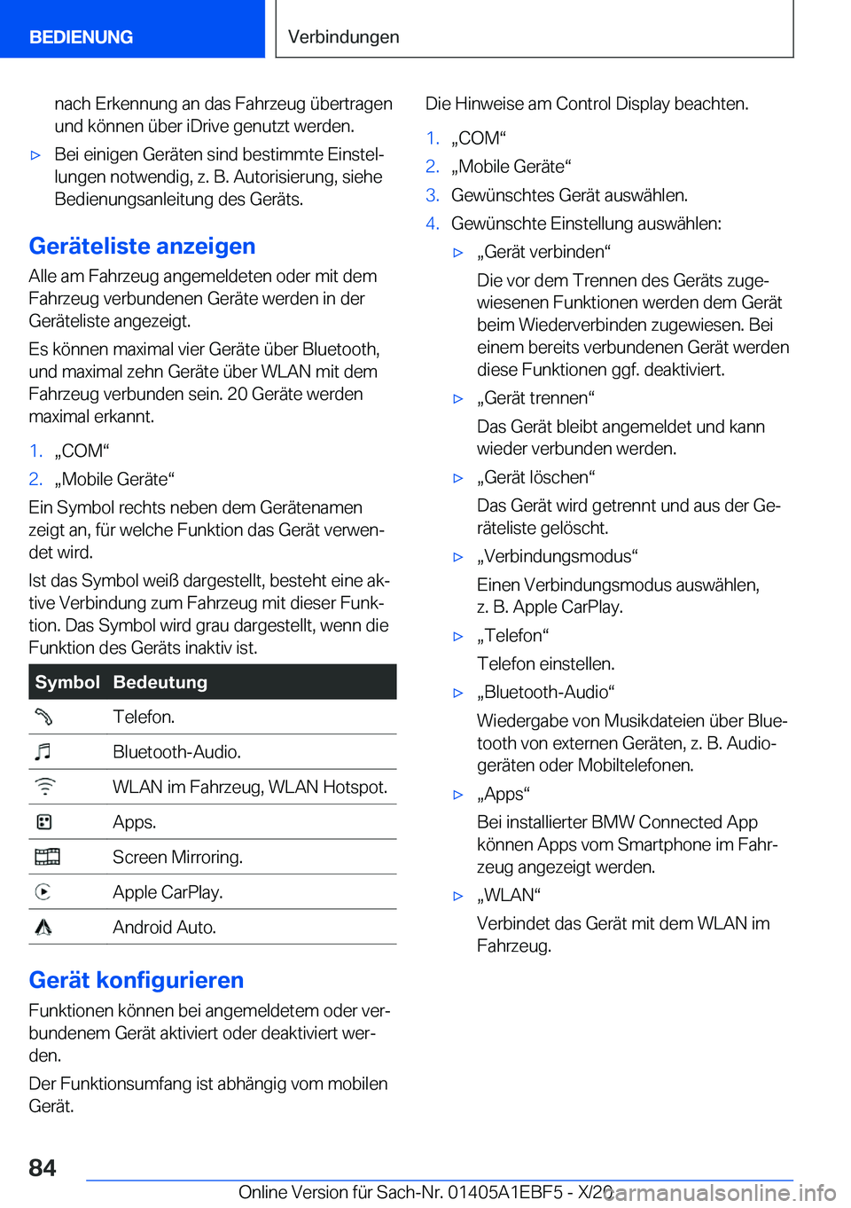 BMW 8 SERIES GRAN COUPE 2021  Betriebsanleitungen (in German) �n�a�c�h��E�r�k�e�n�n�u�n�g��a�n��d�a�s��F�a�h�r�z�e�u�g��