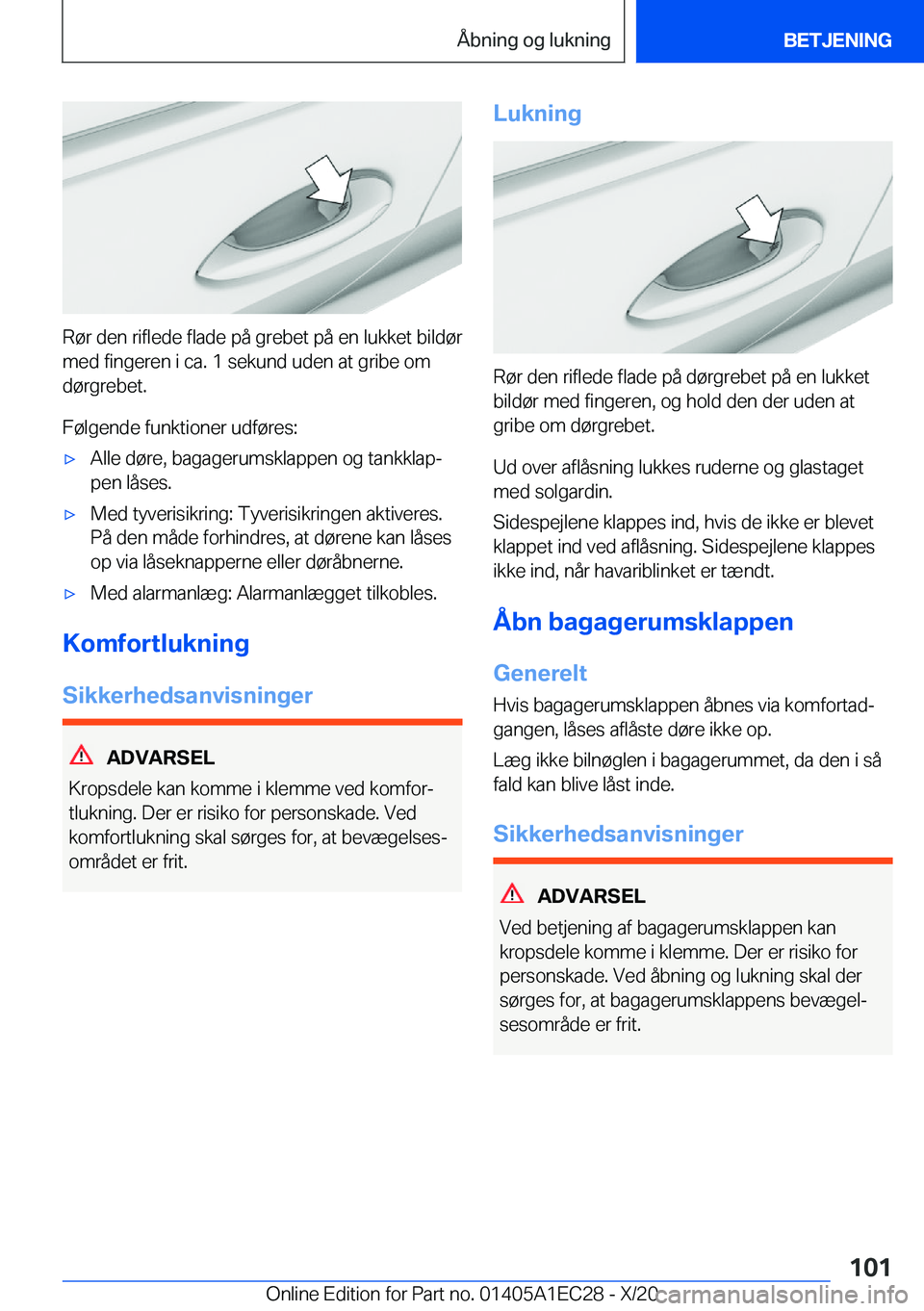 BMW 8 SERIES GRAN COUPE 2021  InstruktionsbØger (in Danish) �R�