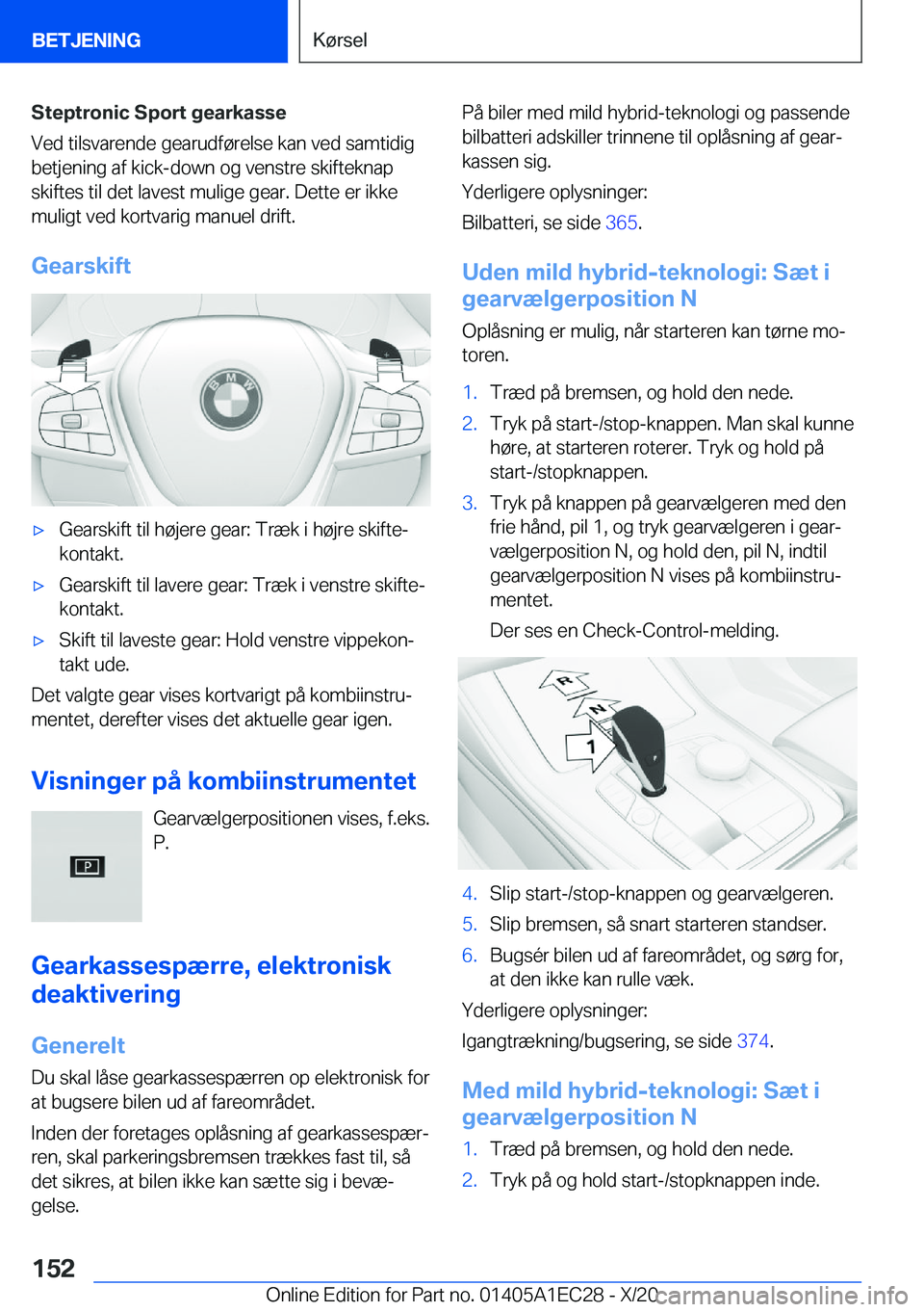 BMW 8 SERIES GRAN COUPE 2021  InstruktionsbØger (in Danish) �S�t�e�p�t�r�o�n�i�c��S�p�o�r�t��g�e�a�r�k�a�s�s�e
�V�e�d��t�i�l�s�v�a�r�e�n�d�e��g�e�a�r�u�d�f�