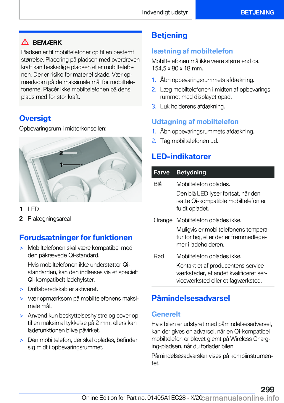 BMW 8 SERIES GRAN COUPE 2021  InstruktionsbØger (in Danish) �B�E�M�Æ�R�K
�P�l�a�d�s�e�n��e�r��t�i�l��m�o�b�i�l�t�e�l�e�f�o�n�e�r��o�p��t�i�l��e�n��b�e�s�t�e�m�t
�s�t�