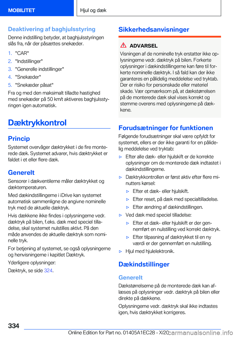 BMW 8 SERIES GRAN COUPE 2021  InstruktionsbØger (in Danish) �D�e�a�k�t�i�v�e�r�i�n�g��a�f��b�a�g�h�j�u�l�s�s�t�y�r�i�n�g
�D�e�n�n�e��i�n�d�s�t�i�l�l�i�n�g��b�e�t�y�d�e�r�,��a�t��b�a�g�h�j�u�l�s�s�t�y�r�i�n�g�e�n
�s�l�å�s��f�r�a�,��n�å�r��d�e�r��p�