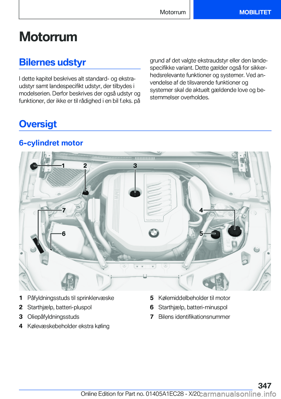 BMW 8 SERIES GRAN COUPE 2021  InstruktionsbØger (in Danish) �M�o�t�o�r�r�u�m�B�i�l�e�r�n�e�s��u�d�s�t�y�r
�I��d�e�t�t�e��k�a�p�i�t�e�l��b�e�s�k�r�i�v�e�s��a�l�t��s�t�a�n�d�a�r�d�-��o�g��e�k�s�t�r�aj
�u�d�s�t�y�r��s�a�m�t��l�a�n�d�e�s�p�e�c�i�f�i�k�t