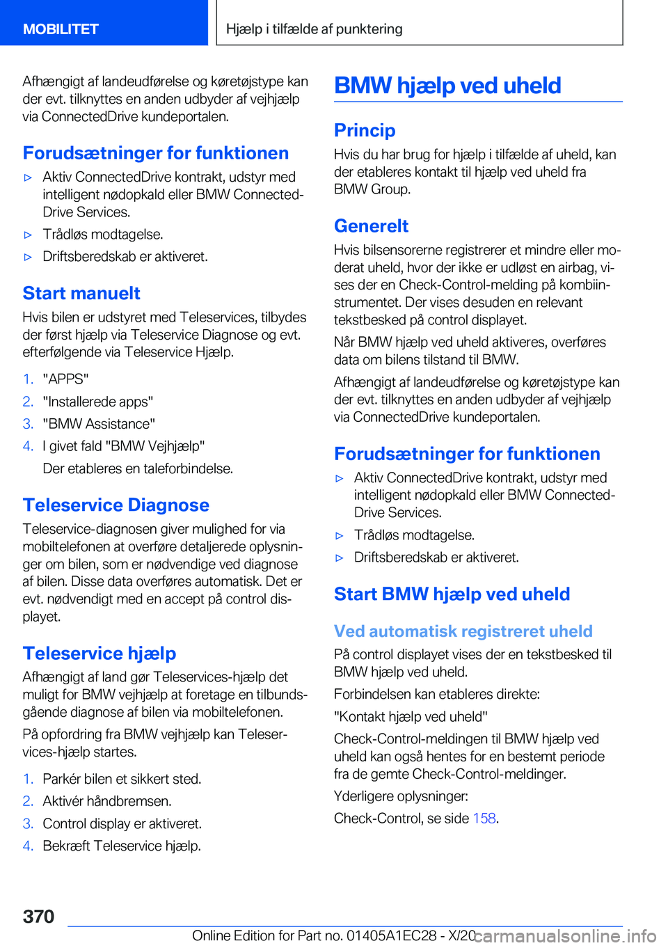 BMW 8 SERIES GRAN COUPE 2021  InstruktionsbØger (in Danish) �A�f�h�æ�n�g�i�g�t��a�f��l�a�n�d�e�u�d�f�